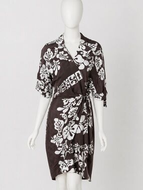 Vintage Thierry Mugler Silk Wrap Dress Size 42